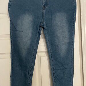 light blue stretch jeans